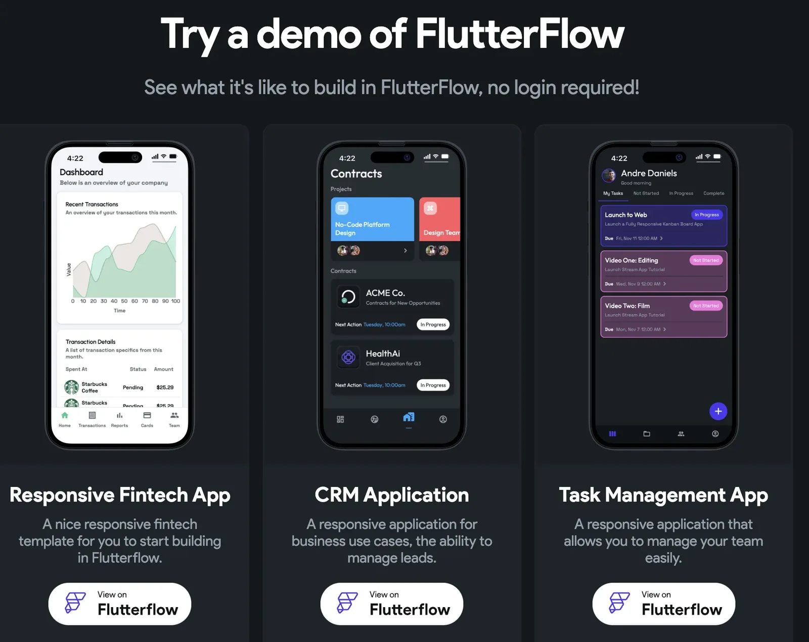 FlutterFlow UIデモ