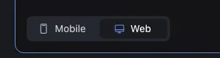 UI プラットフォーム選択画面