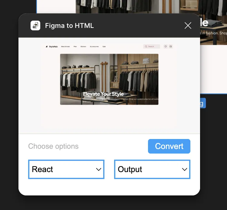 Figma to HTML プラグインエラー