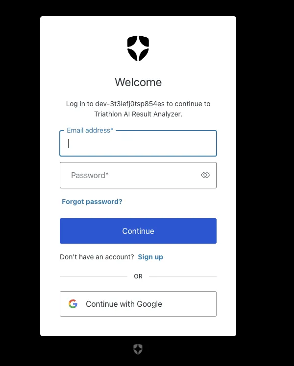 Auth0 ログインページ