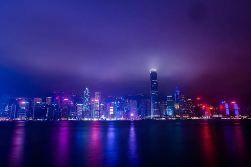 天気の良い日の香港の写真