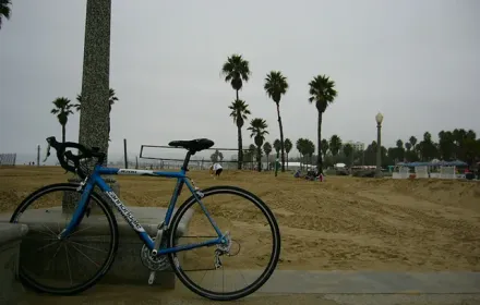 First road bike ride to Santa Monica beach