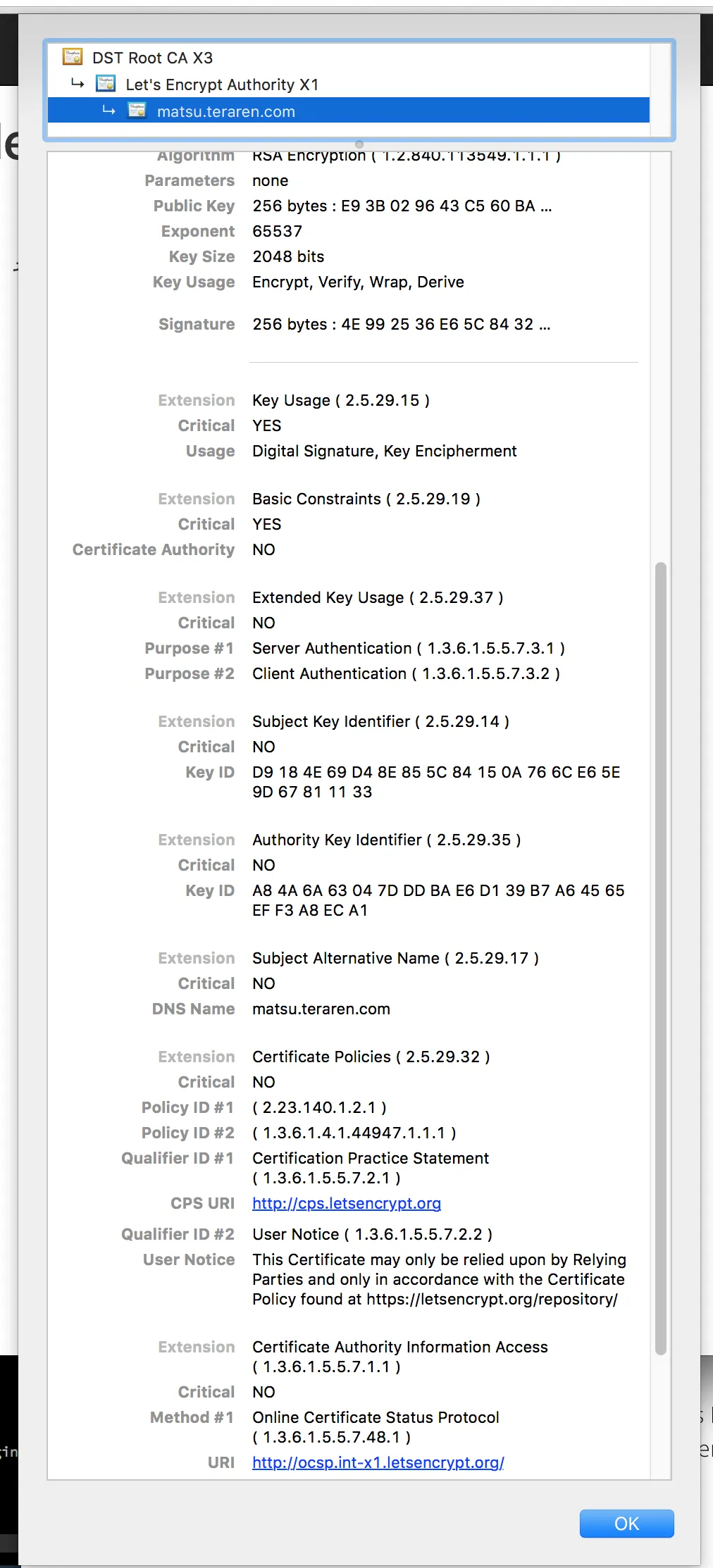 ssl certificate by letsencrypt