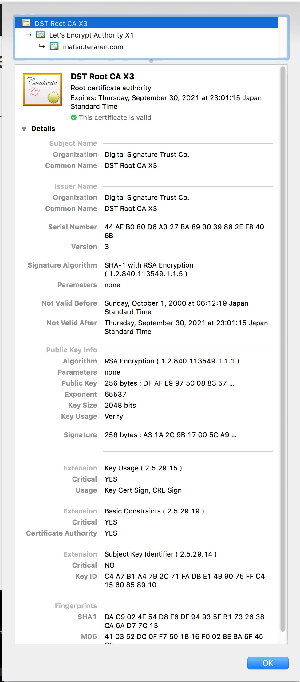 ssl certificate by letsencrypt
