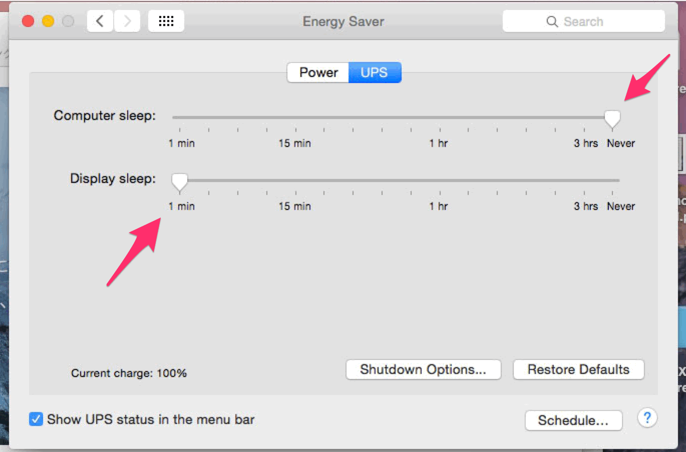 UPS(無停電電源装置)をMac miniで設定