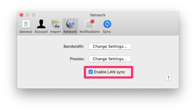 DropboxのLAN Sync設定