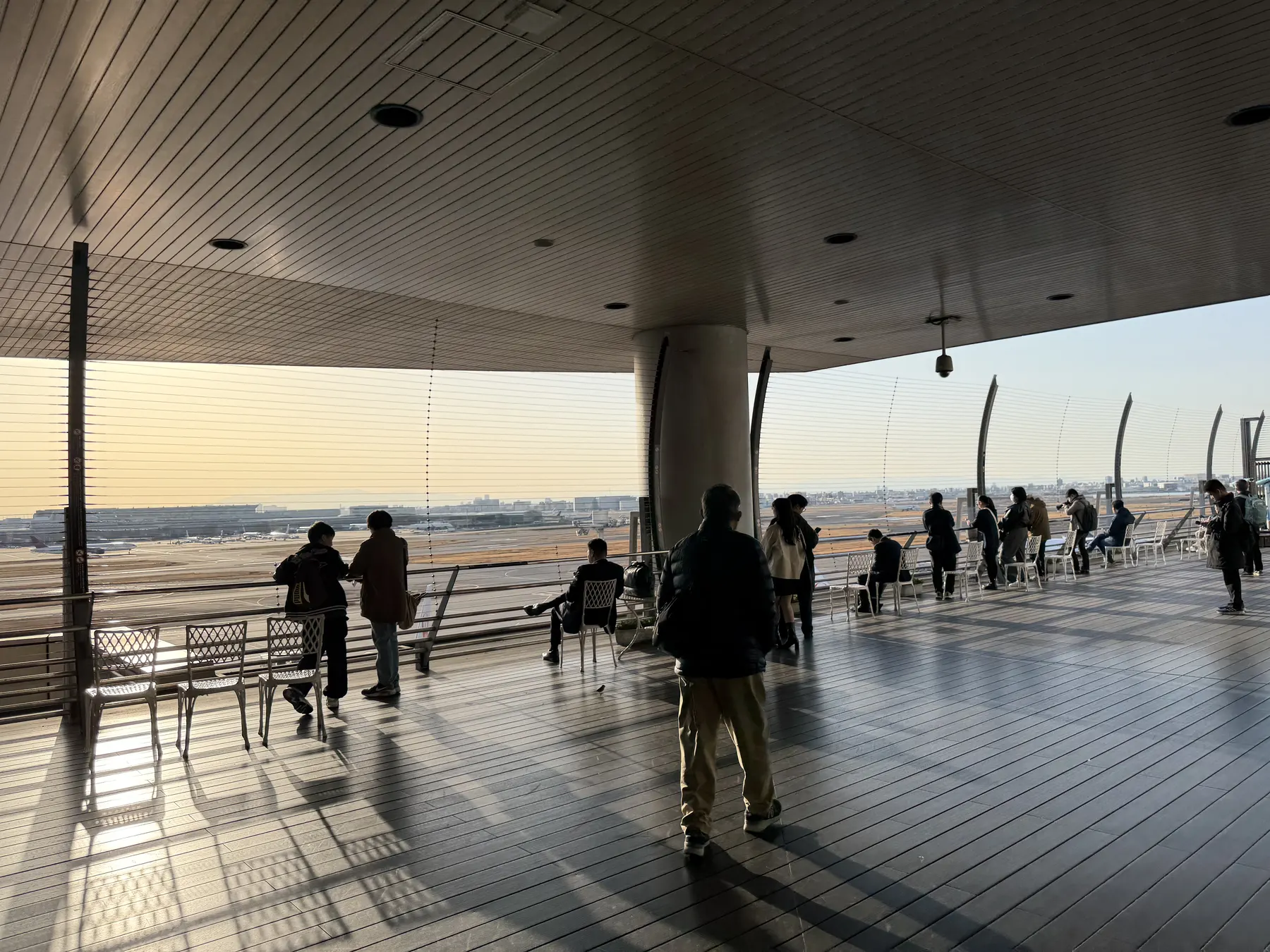 羽田空港の展望デッキ