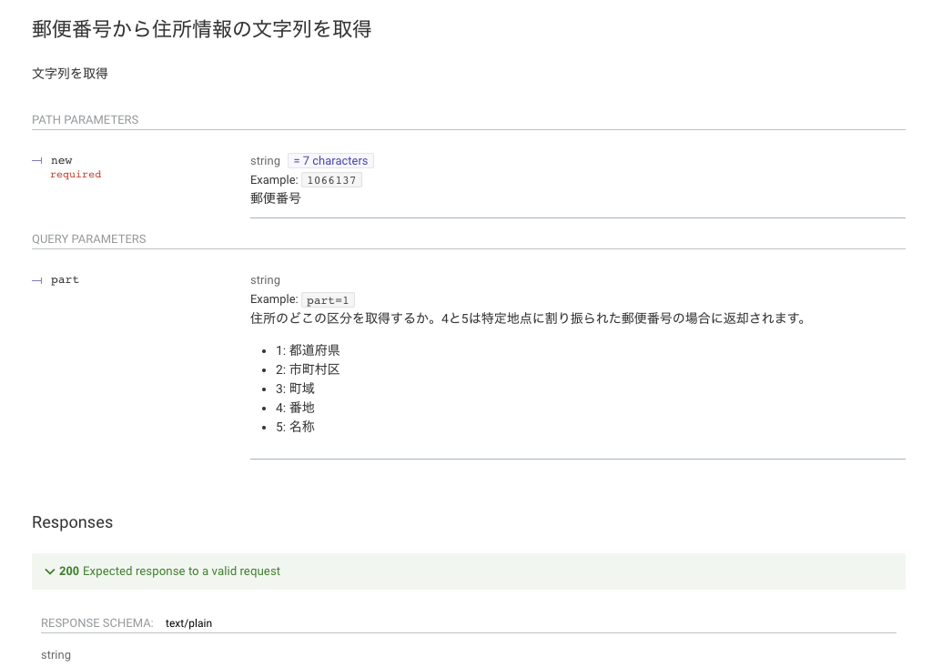 API仕様書