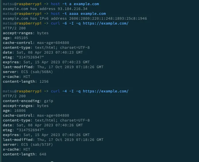 HTTP/HTTPS接続確認結果