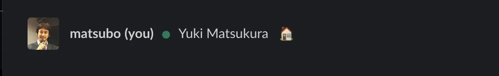 Slackステータスアイコン表示