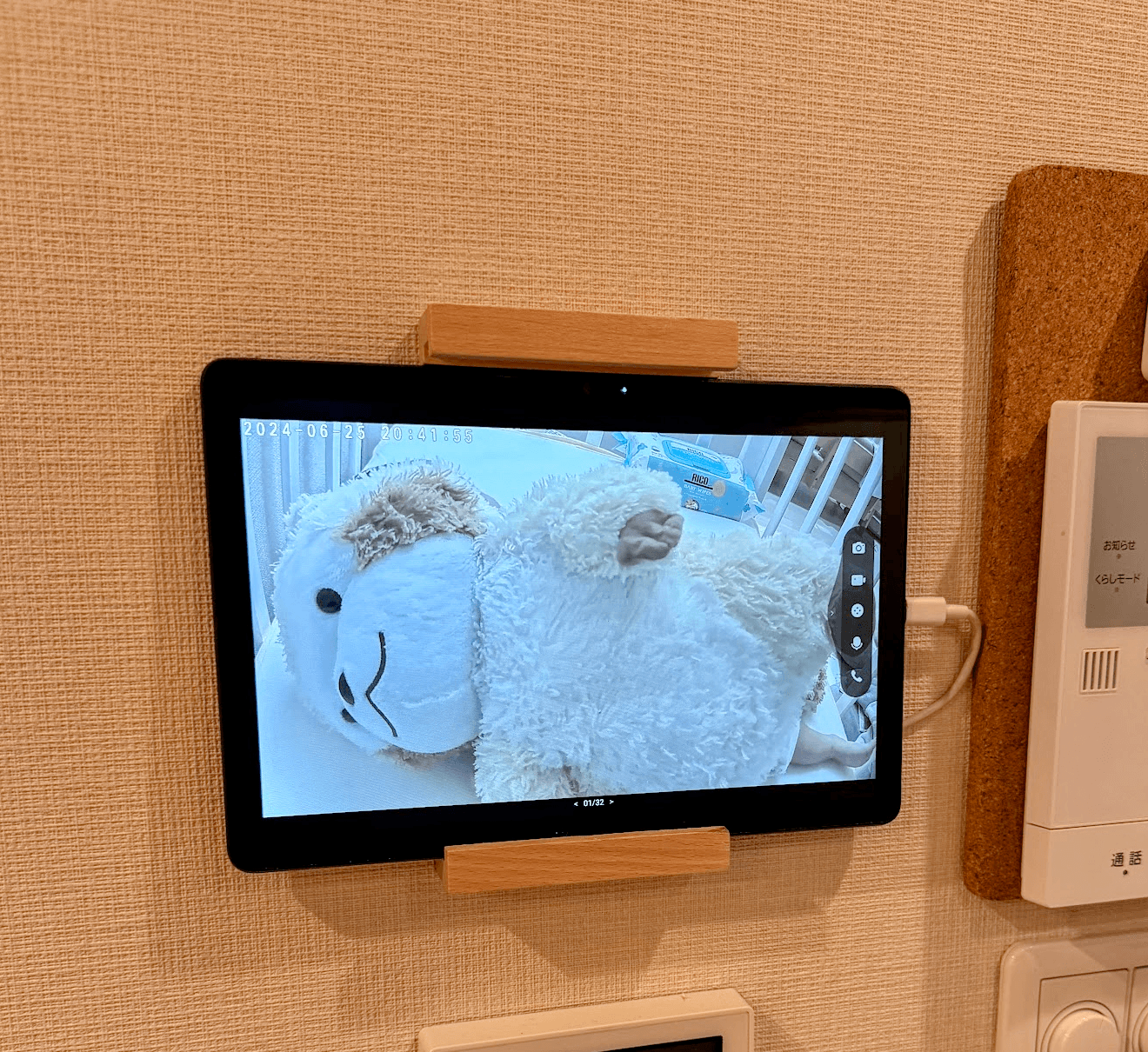 赤外線カメラの映像