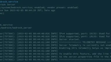 Minecraft Server (統合版) をsystemdによる自動起動設定