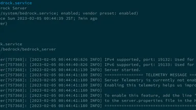 Minecraft Server (統合版) をsystemdによる自動起動設定