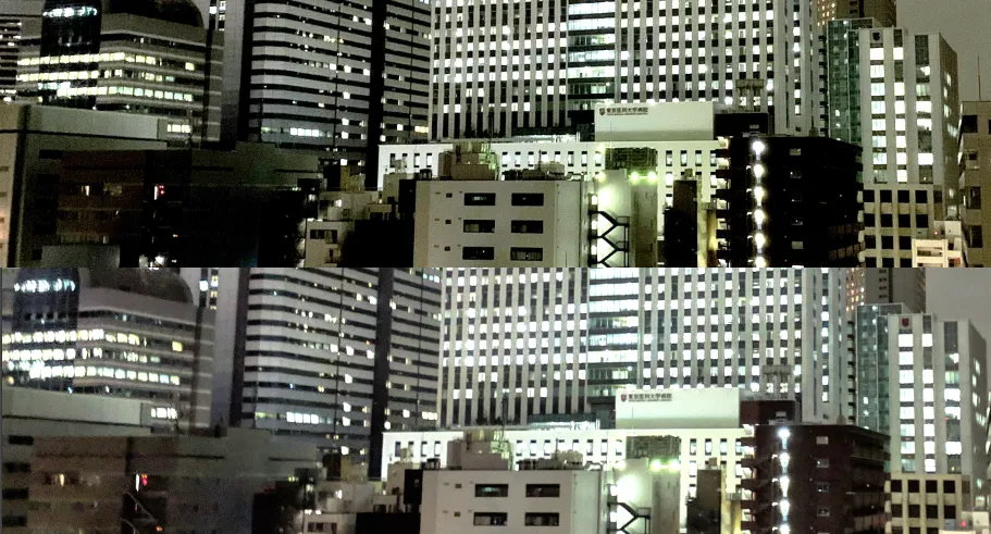 夜景写真比較