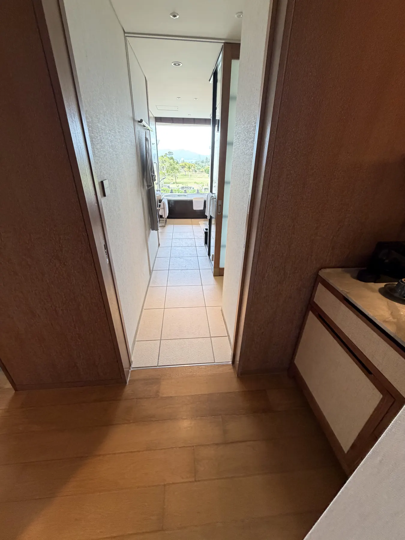 客室の入口からの動線