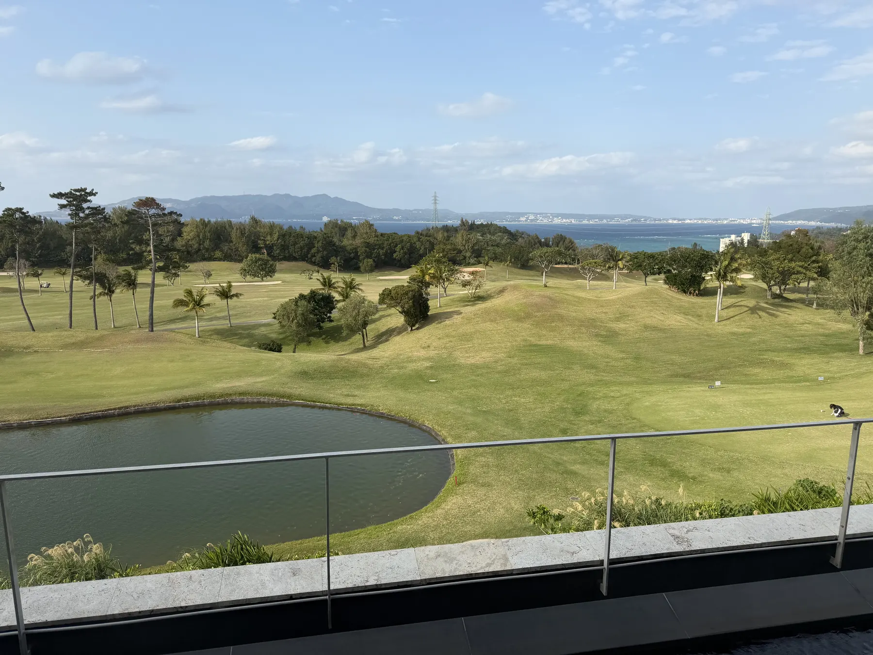 ゴルフ場と海