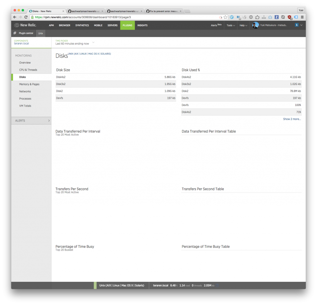 new relic Disk