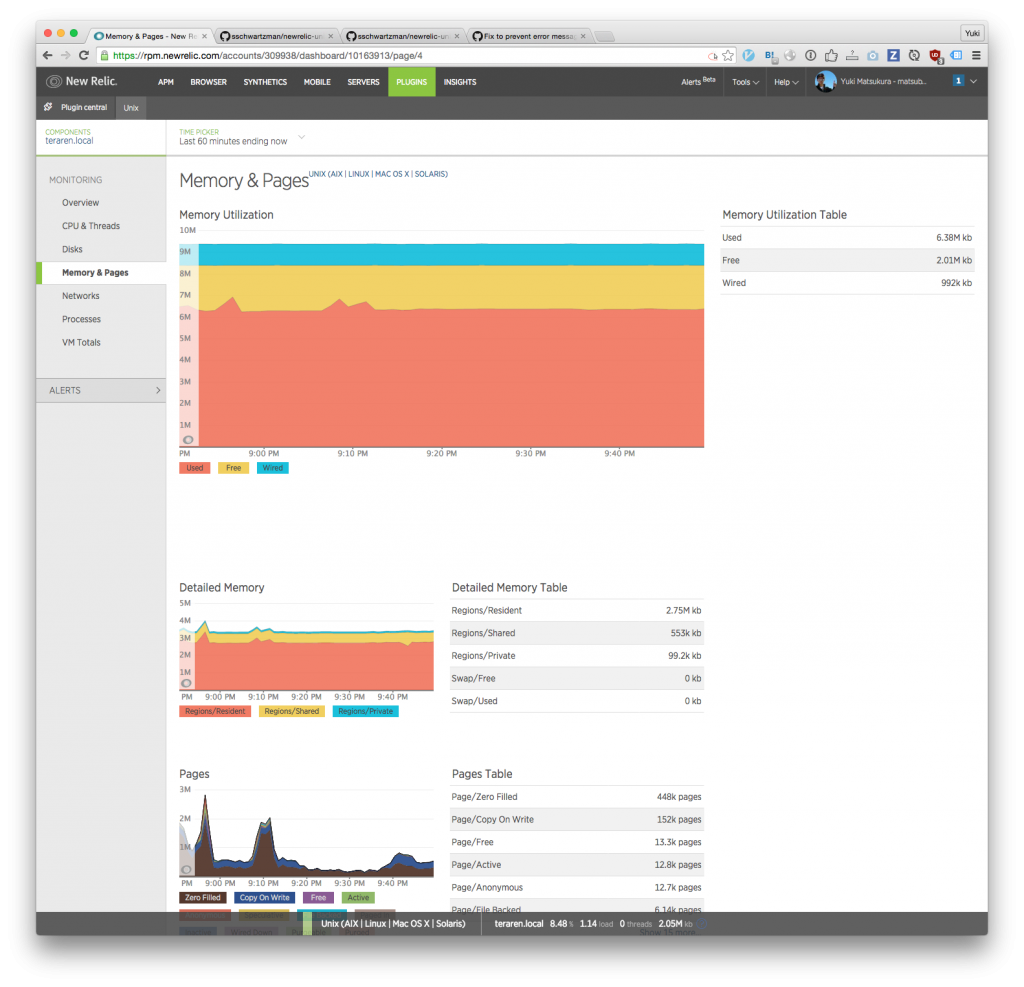 new relic  memory